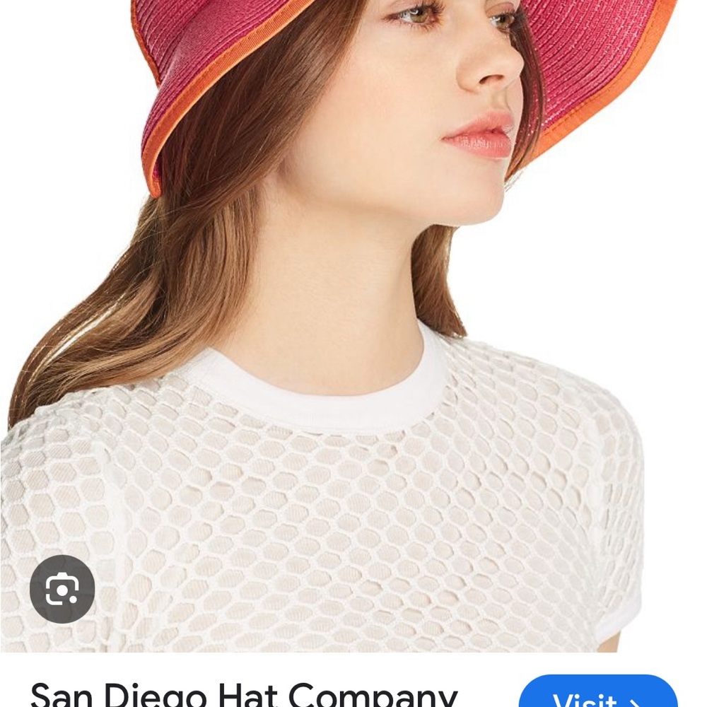 San Diego Hat visor. Cool pink color. Great for travel